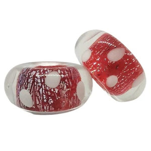 Red with Polka Dots Murano Bead