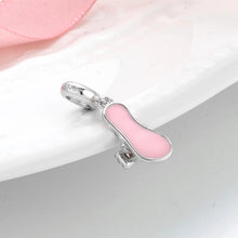 Load image into Gallery viewer, 925 Sterling Silver Pink Sandal Charm