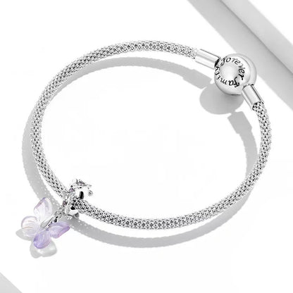 Purple Butterfly Dangle Charm