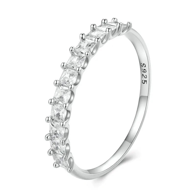 Square CZ Anniversary Band
