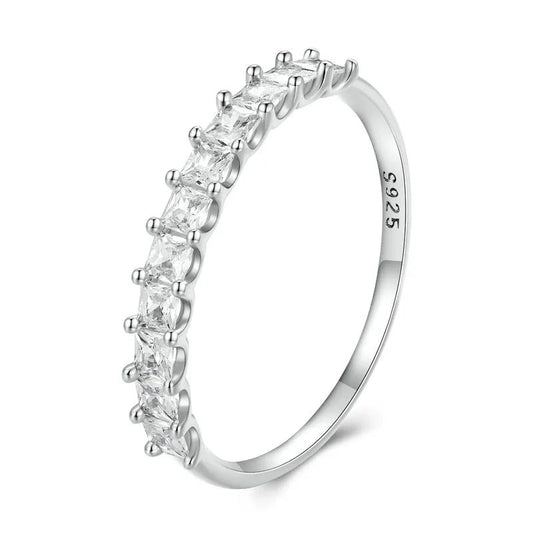Square CZ Anniversary Band
