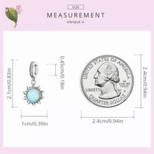 Load image into Gallery viewer, 925 Sterling Silver Opal Bohemian Sun Dangle Charm