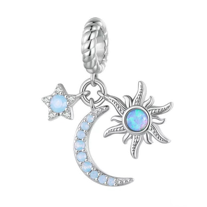 Opal Moon And Sun Dangle Charm