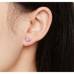 925 Sterling Silver Butterfly Stud Earrings