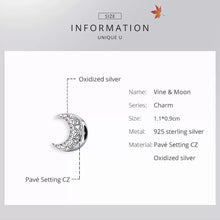 Load image into Gallery viewer, 925 Sterling Silver Retro Moon Bead Charm