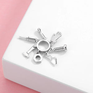 925 Sterling Silver Tools Dangle Charm