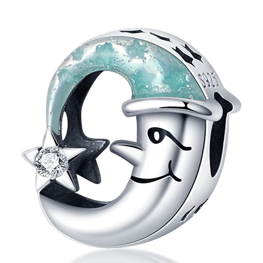 Sleepy Moon Bead Charm