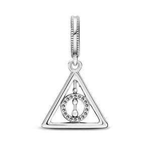 925 Sterling Silver Harry Potter Deathly Hallows Dangle Charm