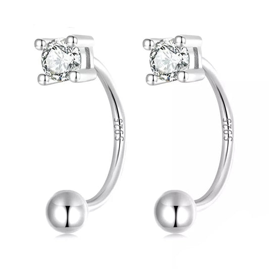 Elegant CZ Stud Earrings