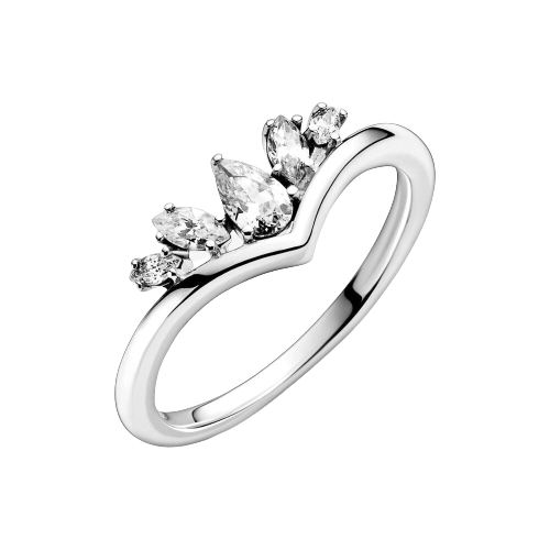 CZ Zilveren Wishbone Ring