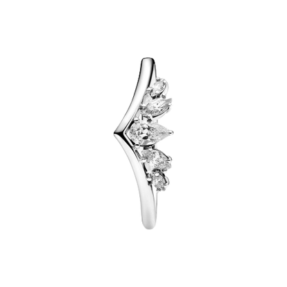 CZ Zilveren Wishbone Ring