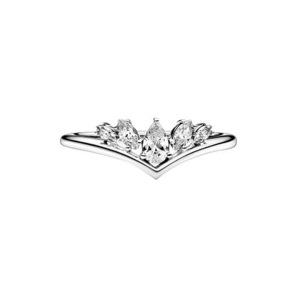 CZ Zilveren Wishbone Ring