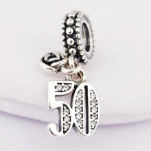 Load image into Gallery viewer, 925 Sterling Silver 50 and Fabulous Dangle Charm