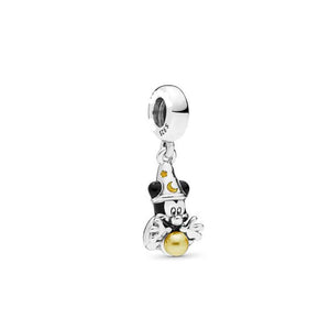 925 Sterling Silver Magic Mickey Mouse Dangle Charm