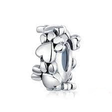 925 Sterling Silver Paw Print Spacer/Stopper