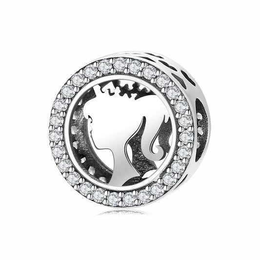 Barbie CZ Round Bead Charm