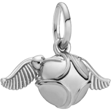Harry Potter Classic Golden Snitch In Silver Dangle Charm