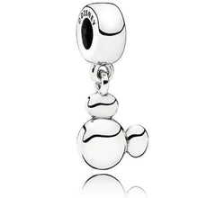Load image into Gallery viewer, 925 Sterling Silver Solid Mickey Ears Dangle Charm