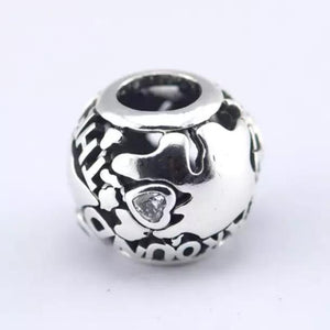 925 Sterling Silver All Around the World Bead Charm