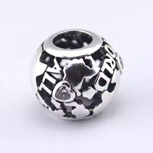 925 Sterling Silver All Around the World Bead Charm