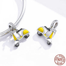 Load image into Gallery viewer, 925 Sterling Silver Yellow Scooter Dangle Charm