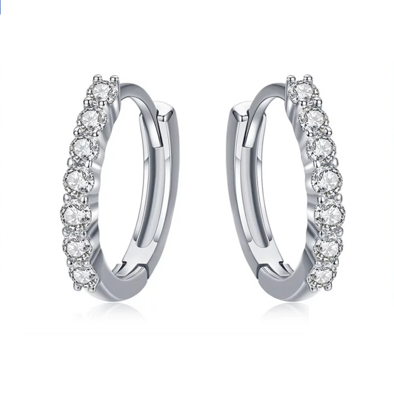 CZ Crystal Circle Round Earrings for Women