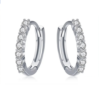 CZ Crystal Circle Round Earrings for Women