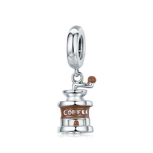 Load image into Gallery viewer, 925 Sterling Silver Coffee Grinder Dangle Charm