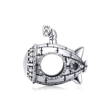 Load image into Gallery viewer, 925 Sterling Silver Submarine Bead Charm