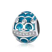 Load image into Gallery viewer, 925 Sterling Silver Enamel Easter Egg Charm