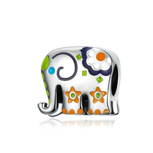 Load image into Gallery viewer, 925 Sterling Silver Colourful Elephant Bead Charm