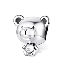 Load image into Gallery viewer, 925 Sterling Silver Teddy Bear Bead Charm