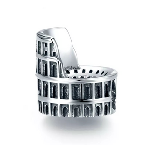 925 Sterling Silver Magnificent Roman Colosseum Bead Charm