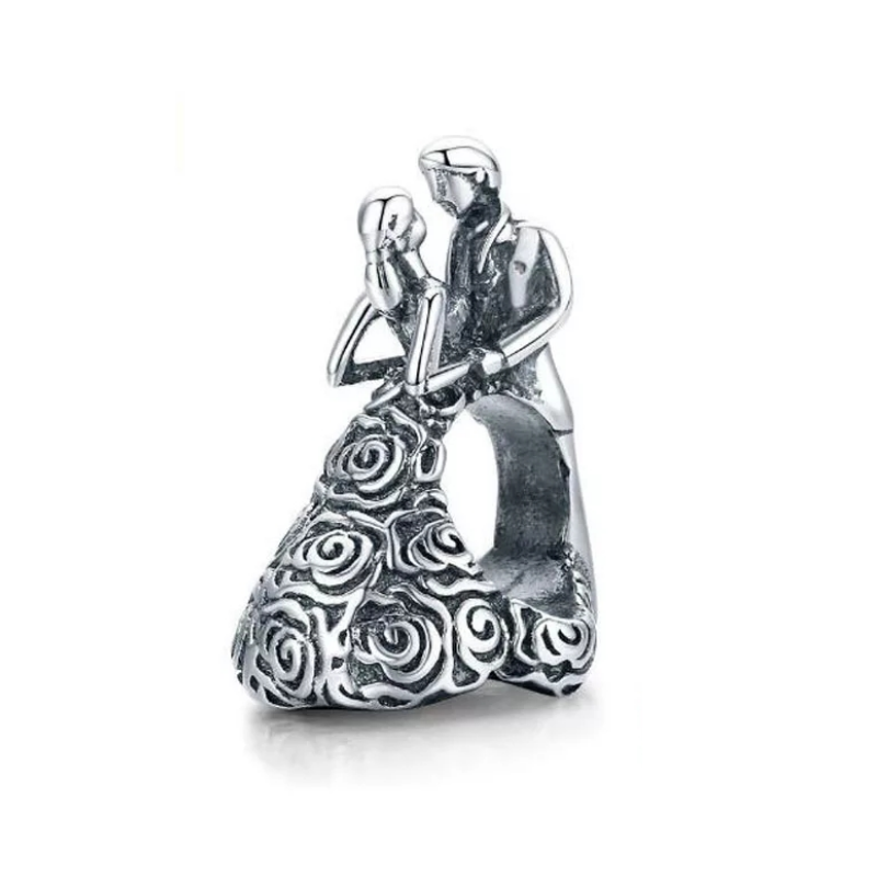 925 Sterling Silver Husband and Wife Dancing Bead Charm