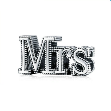 925 Sterling Silver Mr and Mrs Bead Charm