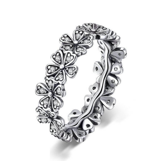CZ Stackable Daisy Flower Ring