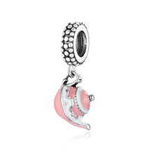 Load image into Gallery viewer, 925 Sterling Silver Pink Enamel Tea Pot Dangle Charm