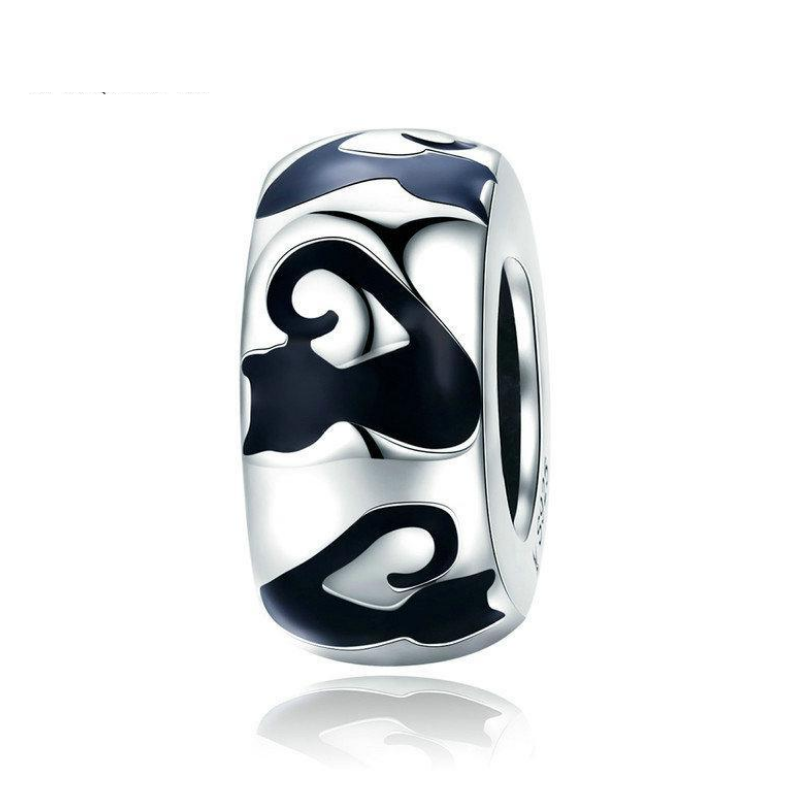 Black Enamel Stackable Cat Spacer