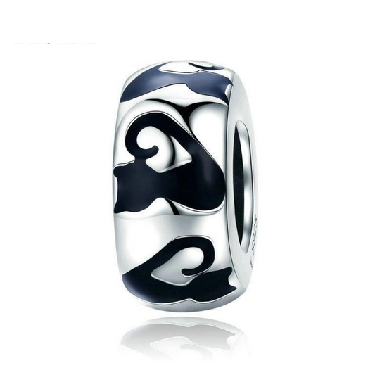 Black Enamel Stackable Cat Spacer