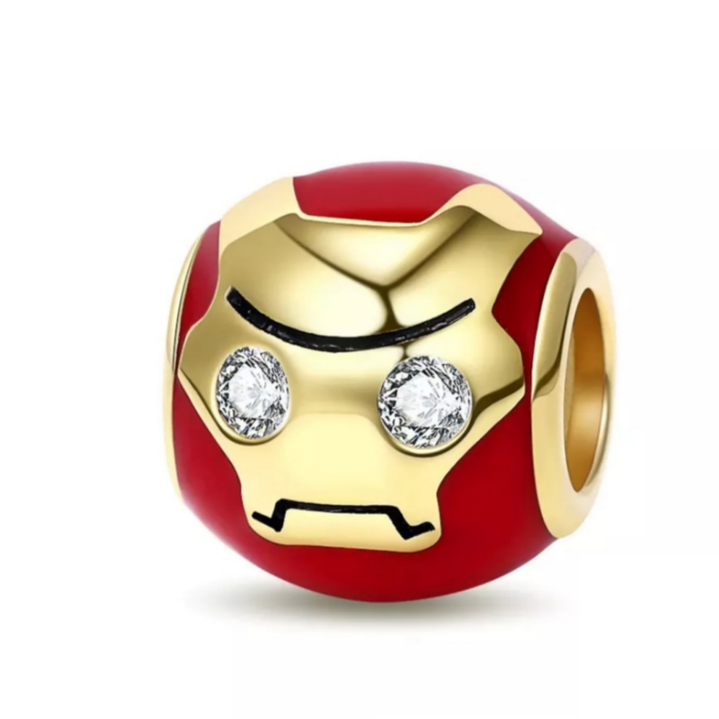 925 Sterling Silver Iron Man Bead Charm