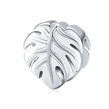 Load image into Gallery viewer, 925 Sterling Silver Plain Leaf Bead Charm