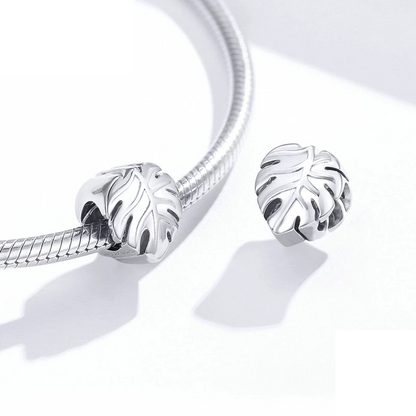 Tropical Leaf Bead Charm