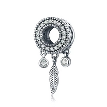 Load image into Gallery viewer, 925 Sterling Silver Plain Dream Catcher Bead Charm