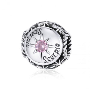925 Sterling Silver Colourful Constellation/Zodiac Bead Charm