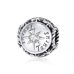 925 Sterling Silver Colourful Constellation/Zodiac Bead Charm