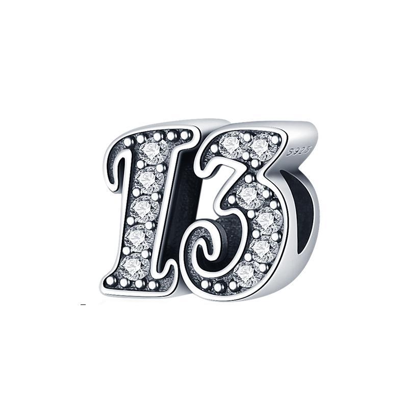 925 Sterling Silver 13 and Fabulous Bead Charm