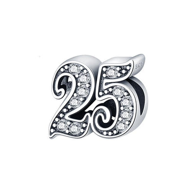 925 Sterling Silver 25 and Fabulous Bead Charm