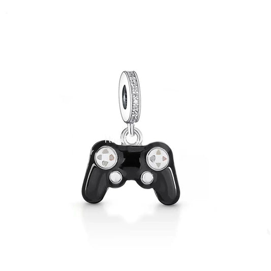 Black Enamel Gaming Remote Dangle Charm