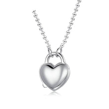 Load image into Gallery viewer, 925 Sterling Silver Heart Lock Necklace