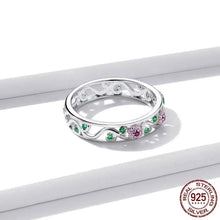 Load image into Gallery viewer, 925 Sterling Silver Colourful CZ Secret Garden Ring